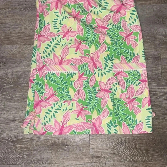 Lily Pulitzer Butterly Palm, Green & Pink Print Dress size 6 - Picture 4 of 13